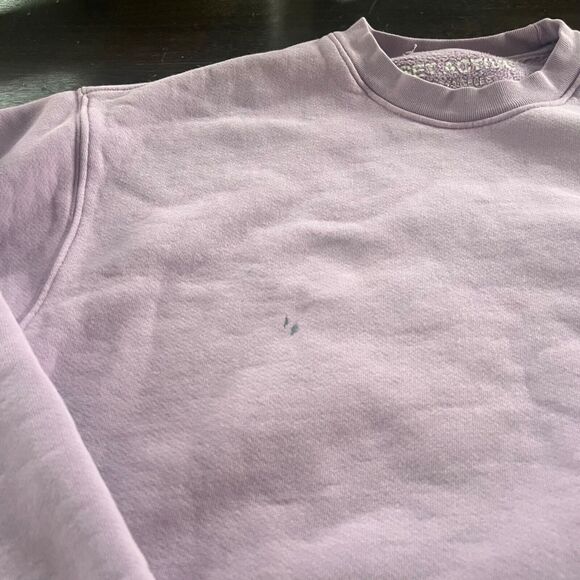 Set Active Two Piece Lounge Set Sweats Comfort Heavy Cotton Lavender Logo M READ - Picture 12 of 12